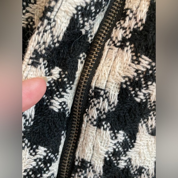 Lane Bryant Houndstooth Front Zipper Jacket, Dressy, Blk, White, Size 24 - Picture 5 of 12